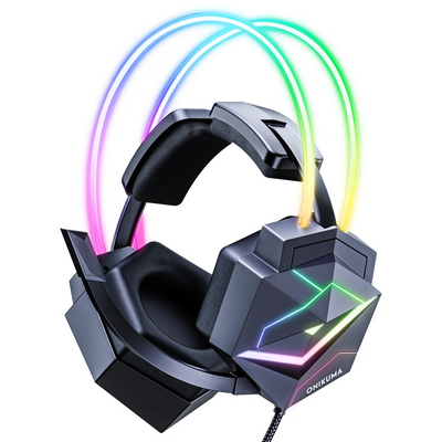 Cuffie Gioco Cuffie Cablate Lettore Illuminazione RGB Cuffie Microfono HD