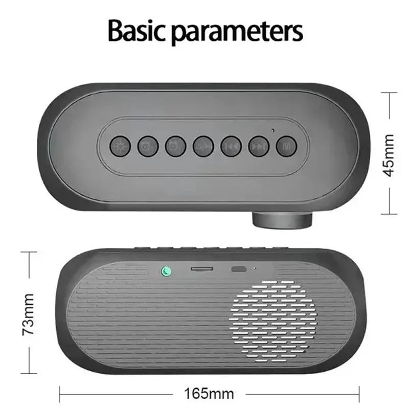 Radio FM Sveglia Portatile Luci LED Altoparlante Bluetooth Connessione 10m Ricarica Accessori Audio - POWER SMARTECH