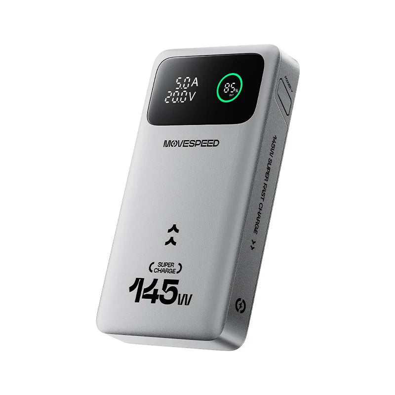 Powerbank Portatile Plastica Grigio Resistente Sottile Comodo Elettronica