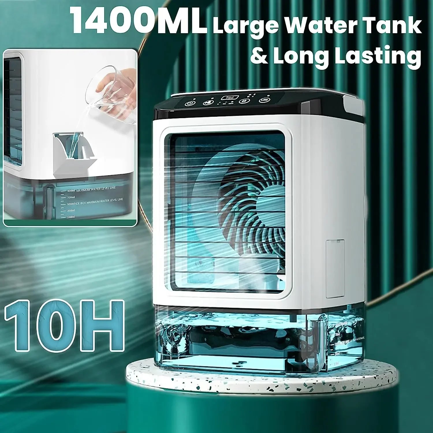 Condizionatore Portatile Raffreddamento Climatizzazione Elettrodomestici Casa Aria Fredda 3 Modalità - POWER SMARTECH
