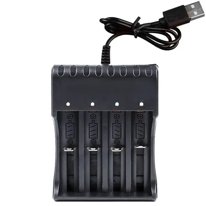 Caricatore Batterie 4 Slot Compatibile AA/AAA Colore Nero Litio