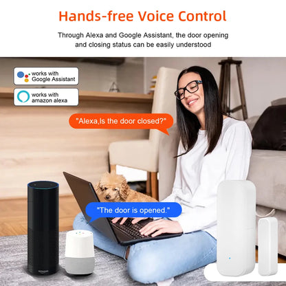 Sensore Rilevatore Movimento Porta Wifi Zigbee APP Batteria Sistema Allarme Sicurezza Domestica Protezione Controllo Vocale - POWER SMARTECH