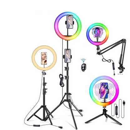 Ring Light RGB Treppiede Supporto Telefono Fotografia Ring Light Treppiedi