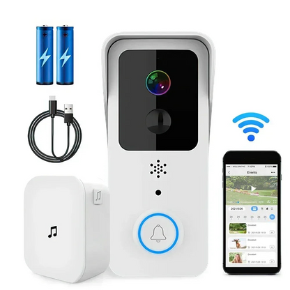 Video Campanello 1080P WiFi Campanello Porte Esterno Citofono Impermeabile Wireless Telecamera Visione Notturna