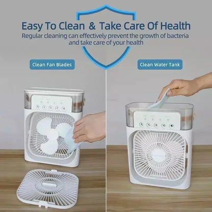 Condizionatore Ventilazione Luce Notturna LED 7 Colori Potenza 10W USB/C Capacità 600ml Aria Fredda Elettrodomestici Casa - POWER SMARTECH