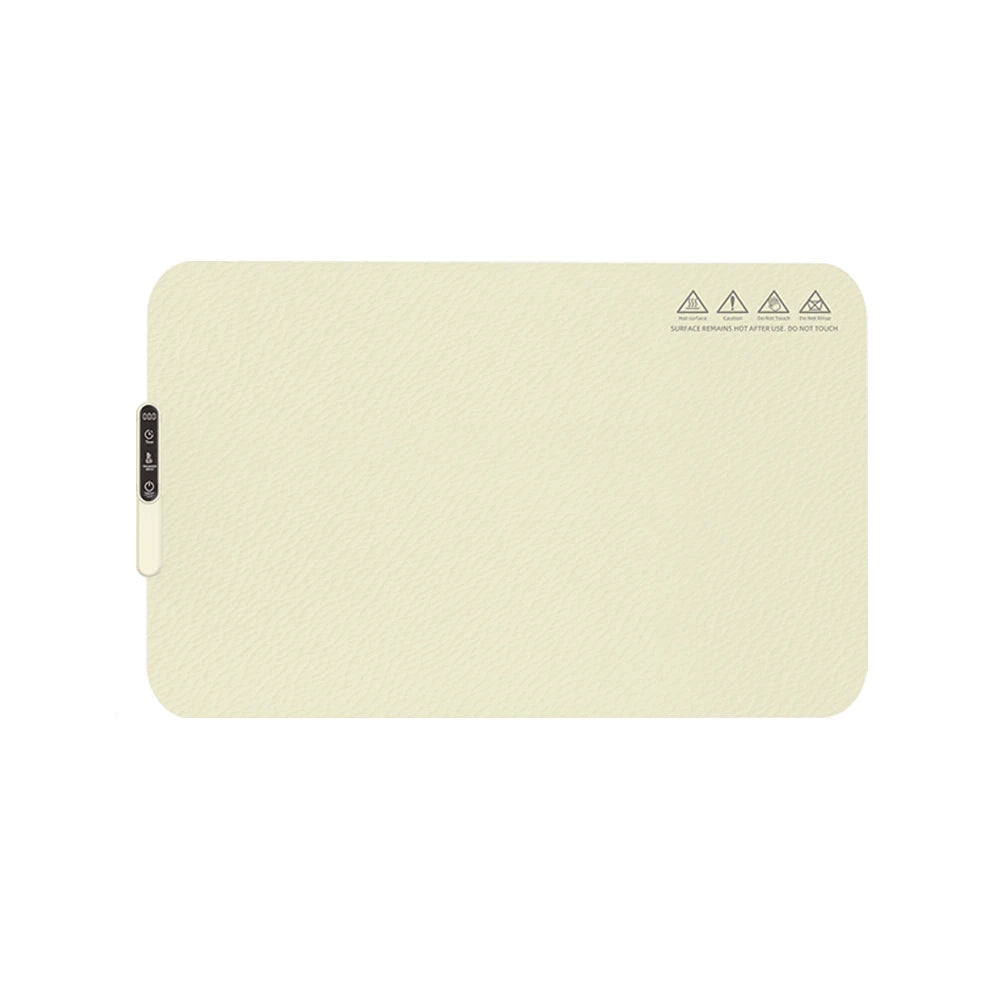 Tappetino Rettangolare Silicone Beige Riscalda Piatti Riscaldante 10 Secondi