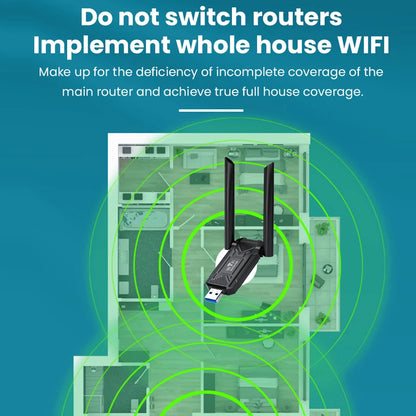 Chiavetta USB Ripetitore WiFi Velocità 300Mbps Aria Copertura 100m Due Antenne Piccole Dimensioni - POWER SMARTECH