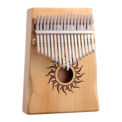 Kalimba Acero Legno Acciaio 17 Tasti Marrone Chiaro Portatile Principianti