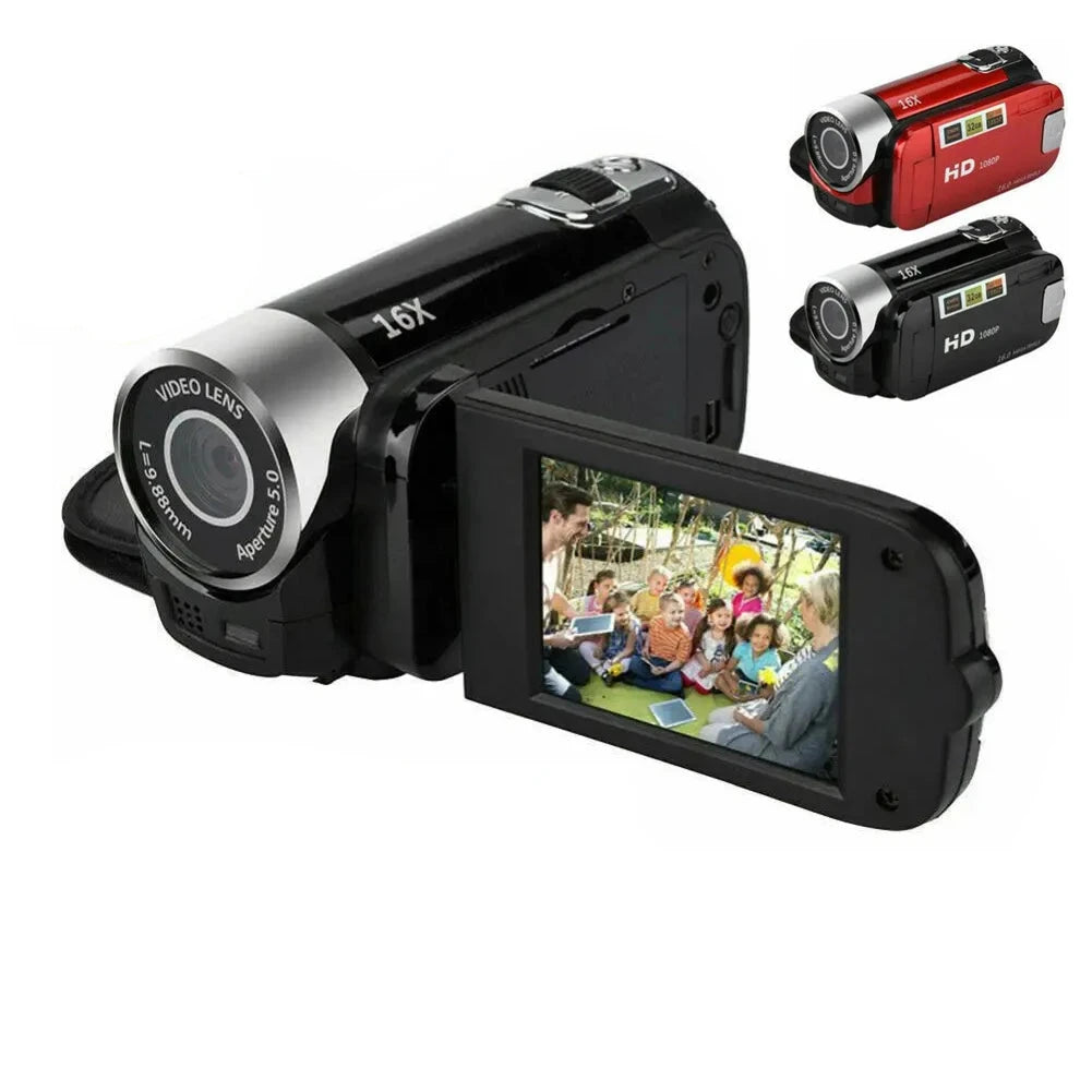 Videocamera HD 1080P Zoom 16x Bilanciamento Bianco 16.0 Mega Pixels LED Light Schermo Rotante 270° - IN POWER SMARTECH