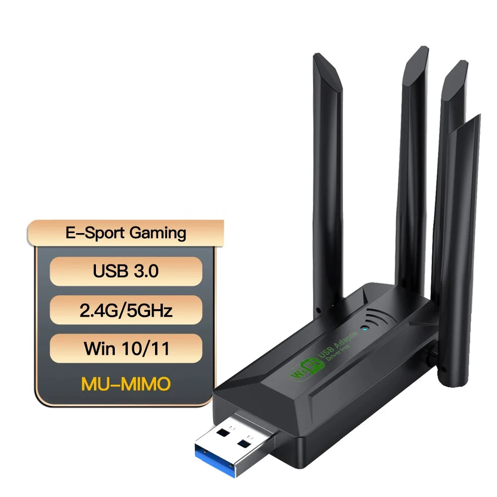 Chiavetta USB WiFi Trasferimento Veloce Trasmissione Adattatore Ricevitore Accessori Rete Connettività - IN POWER SMARTECH