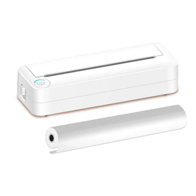 Stampante Bianco Rosa Portatile Ricaricabile USB Definizione 200dpi Include Rotolo Fogli A4 - POWER SMARTECH