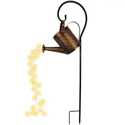 Innaffiatoio Luce Decorativa Giardino Ricaricabile Solare Bronzo Ferro 80cm LED - IN POWER SMARTECH