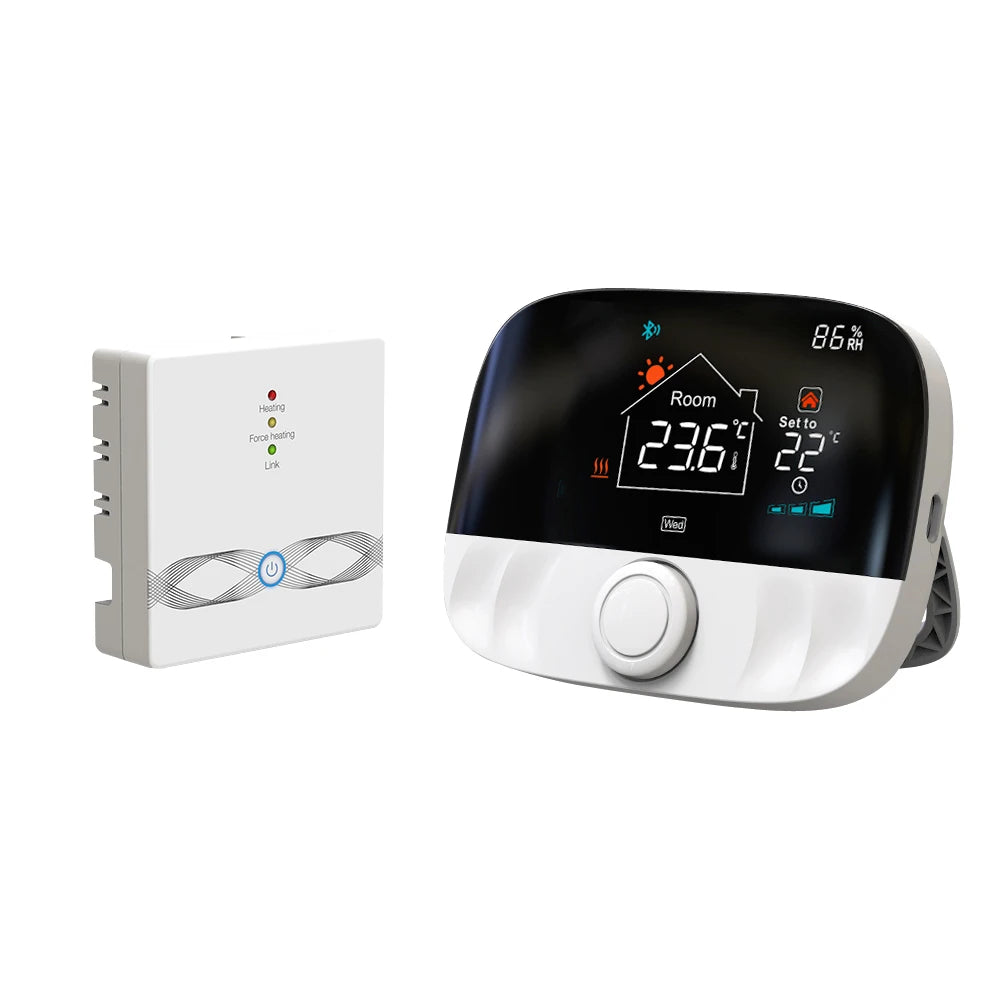 Sensore Termostato WiFi  Riscaldamento Pavimento Senza Fili Caldaia  Gas  Acqua Regolatore  Temperatura