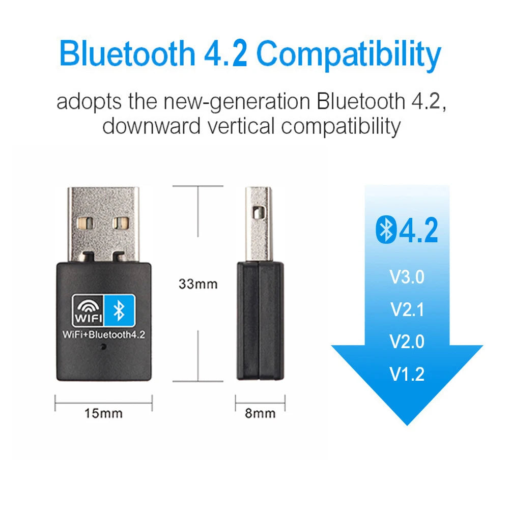 Chiavetta USB WiFi Nero Velocità 150Mbps Distanza Trasmissione 10m Piccole Dimensioni Accessori Rete Connettività - POWER SMARTECH