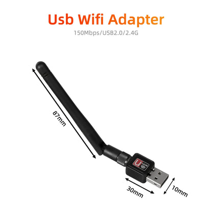 Chiavetta WiFi USB Nero Trasmissione Veloce 150Mbps Rete Connettività Accessori Elettronica - POWER SMARTECH