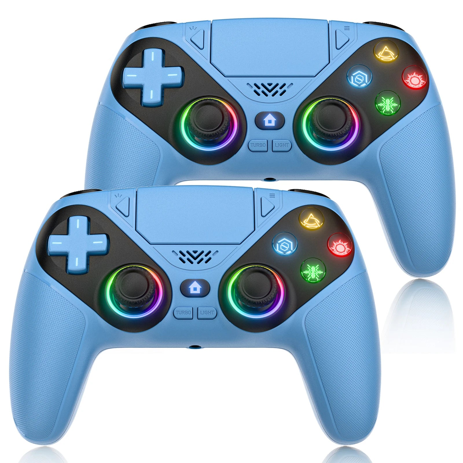 Joystick Set 2 Pezzi Diversi Colori Luci RGB Effetto Hall Touch Screen Materiale PVC