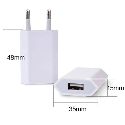 Adattatore Ricarica Rapida Cellulare Dispositivi Elettronici Compatibile USB Bianco Alta Qualità Spina UE Elettronica Rete Connettività - POWER SMARTECH