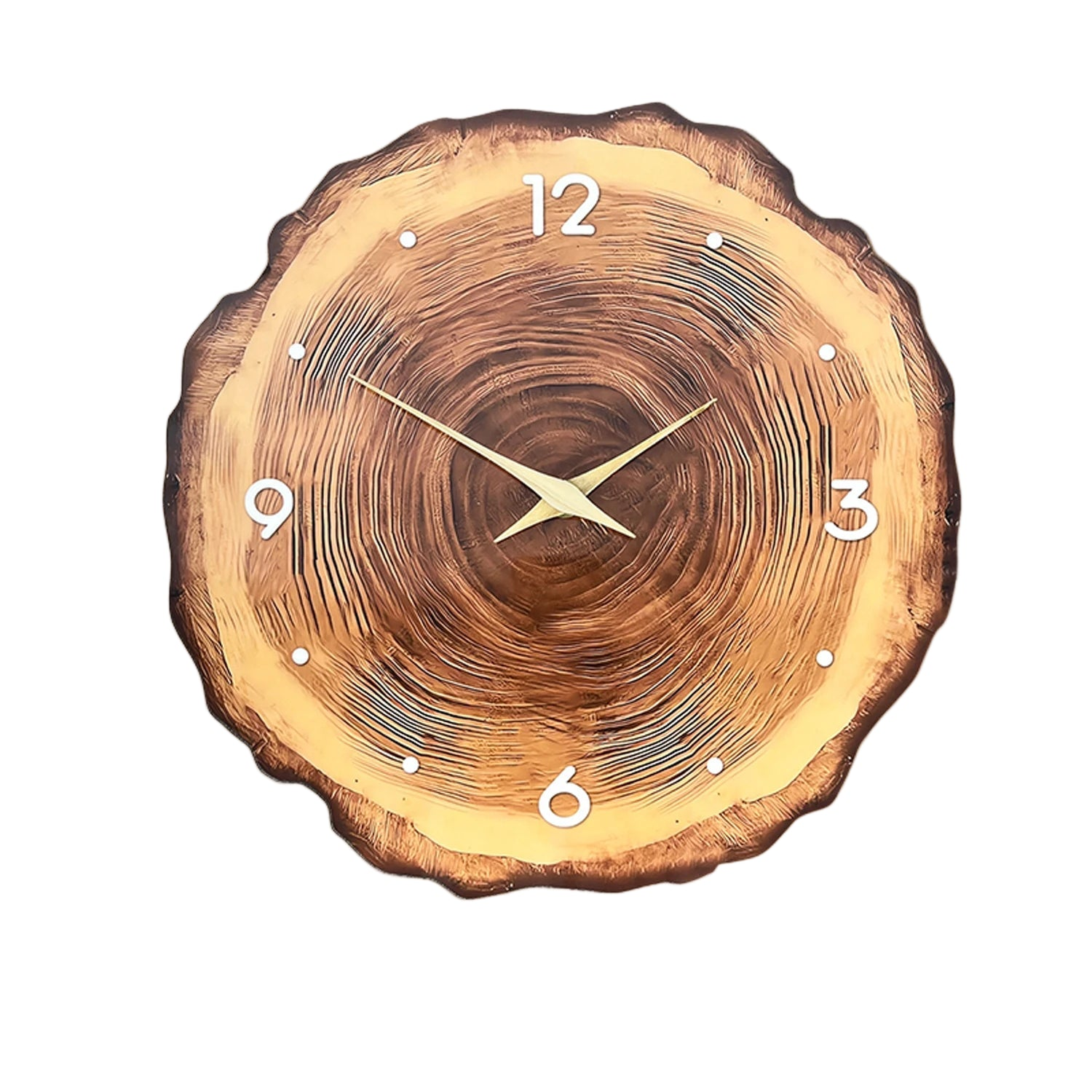 Orologio Parete Legno Design Creativo Orologio Silenzioso Modello Tronco Albero