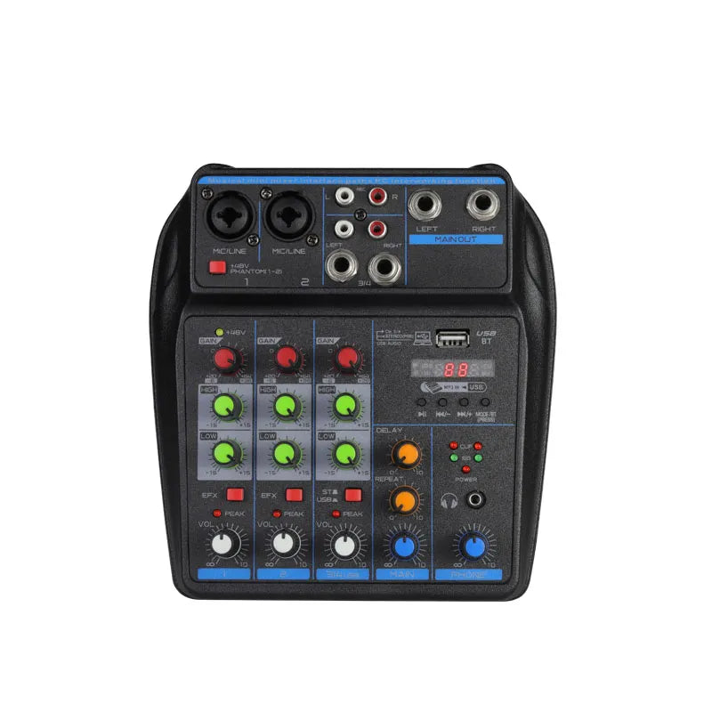 Mixer Console Audio DJ USB Bluetooth Strumenti Musicali Elettronici Accessori Cavo 4 Canali - IN POWER SMARTECH