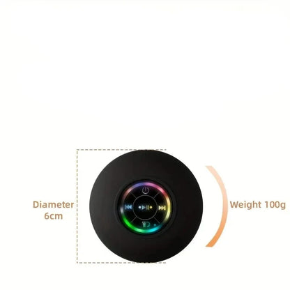 Bluetooth speaker, portable and waterproof with suction cup, compact bathroom speaker - POWER SMARTECH