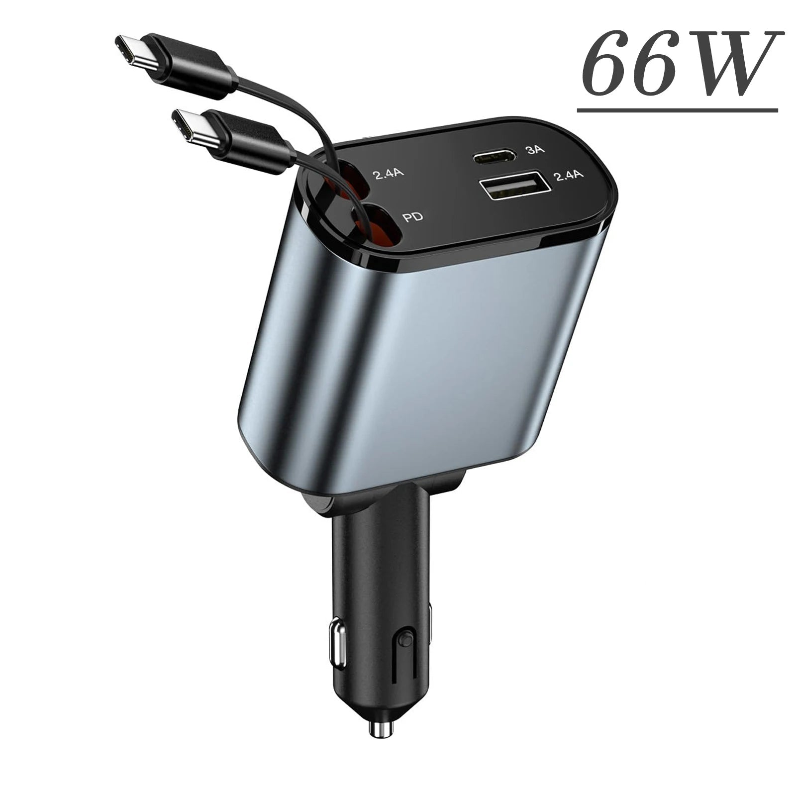 Caricabatteria Auto Cavo USB Ricarica Rapida Adattatore Caricabatterie
