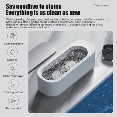 Macchina Pulizia Ultrasuoni Batteria USB Piccole Dimensioni Oggetti Casa Personali Elettrodomestici - POWER SMARTECH