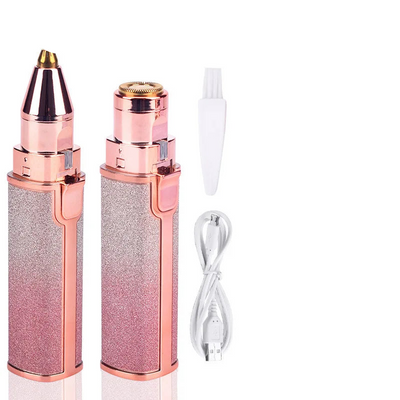 Epilatore Viso Donna Sopracciglia Cura Persona Elettrico Batteria Ricaricabile USB Rosa Glitter Piccole Dimensioni Portatile - IN POWER SMARTECH