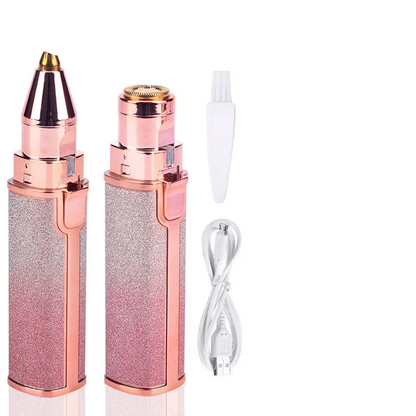 Epilatore Viso Donna Sopracciglia Cura Persona Elettrico Batteria Ricaricabile USB Rosa Glitter Piccole Dimensioni Portatile - IN POWER SMARTECH