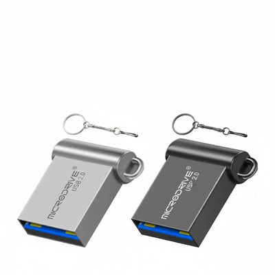 Chiavetta USB 16/32/64/128GB Velocità Rapida Metallo Archiviazione Pendrive Nero Argento Mini Rete Connettività - POWER SMARTECH