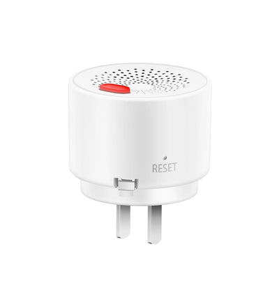 Rilevatore gas domestico wifi intelligente LPG con integrazione Tuya, allarme perdita e certificazione RoHS.