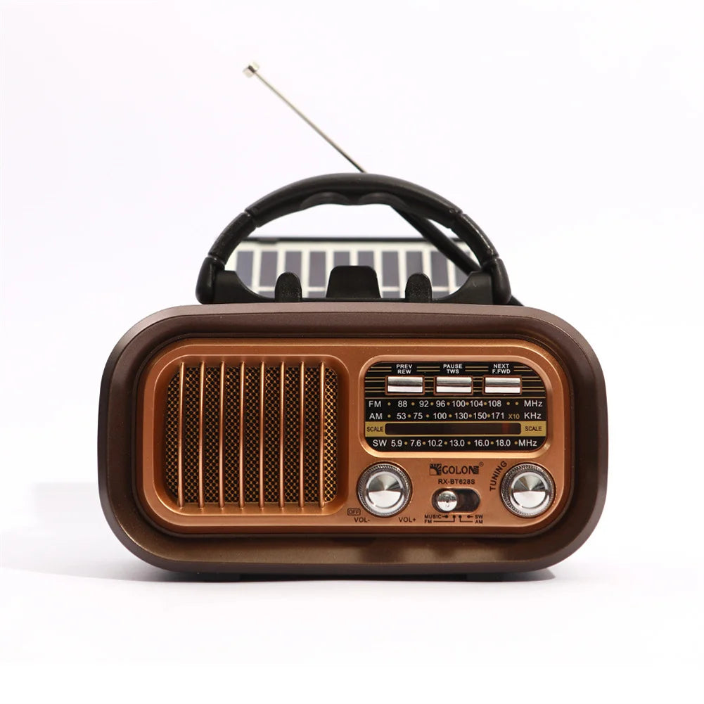Radio Effetto Vintage Ricarica Raggi Solari USB FM AM SW Portatile Accessori Audio Elettronica - POWER SMARTECH