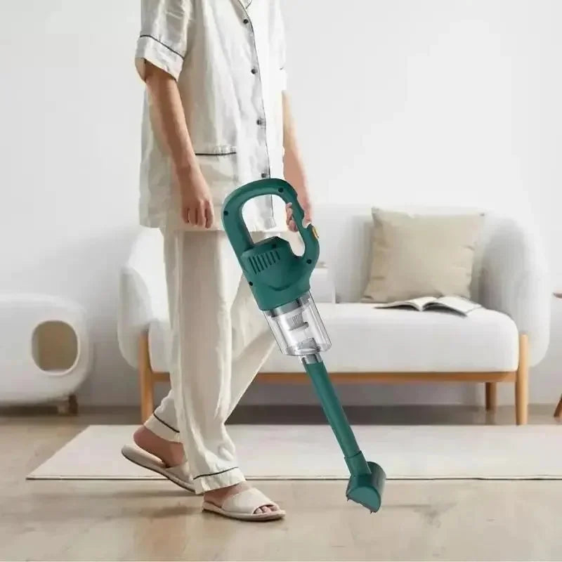 Aspirapolvere Senza Fili Ricaricabile Piccole Dimensioni Diverse Testine Nero Verde 120W Elettrodomestici Casa Pulizia - POWER SMARTECH