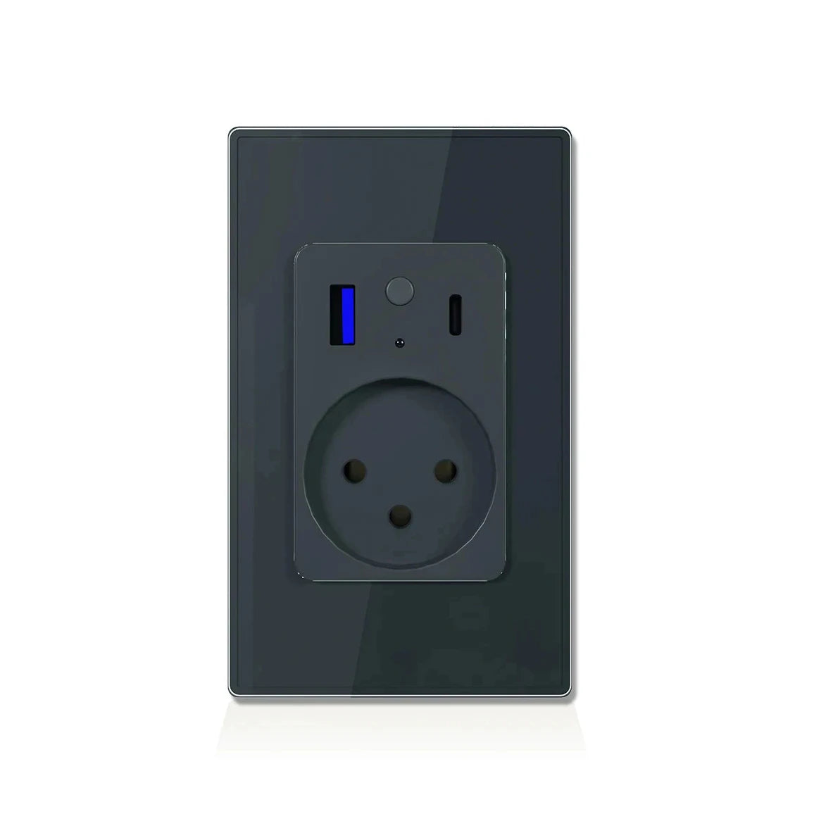 Presa Wifi Presa Muro USB 30W Spina EU Pannello Vetro Controllo Vocale