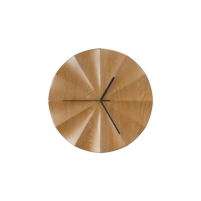 Orologio PArete Legno Diversi Colori Chiaro Scuro Design Minimal Arredamento Diametro 30cm