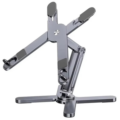 Supporto Pc Base Rotante 360° Metallo Portatile Scrivania