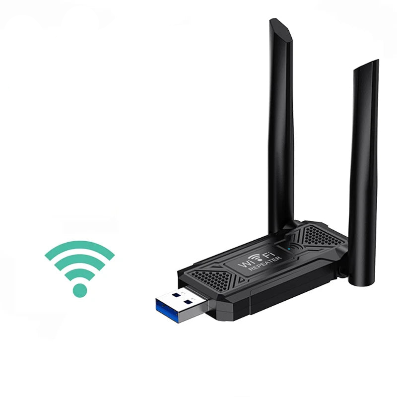 Chiavetta USB Ripetitore WiFi Velocità 300Mbps Aria Copertura 100m Due Antenne Piccole Dimensioni - POWER SMARTECH