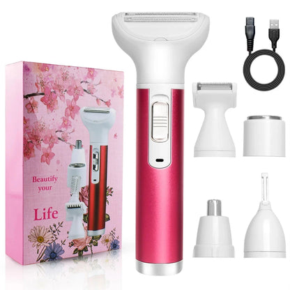 Depilatore 5in1 Diverse Testine Incluse USB Ricaricabile Accessori Epilazione Donna Uomo Universale Cura Persona Elettrodomestico Estetico - POWER SMARTECH