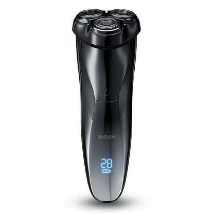 Rasoio Elettrico Rotante Impermeabile Resistente Utile Ricarica Rapida Nero 3D Preciso