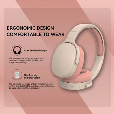 Cuffie Padiglione Bluetooth Senza Filo Colori Pastello Micro USB Ricaricabili Microfono Musica Chiamate Accessori Audio Elettronica - POWER SMARTECH