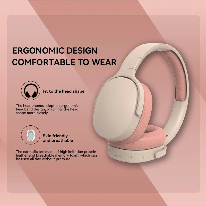 Cuffie Padiglione Bluetooth Senza Filo Colori Pastello Micro USB Ricaricabili Microfono Musica Chiamate Accessori Audio Elettronica - POWER SMARTECH