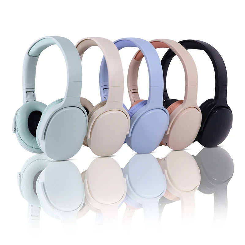 Cuffie Padiglione Bluetooth Senza Filo Colori Pastello Micro USB Ricaricabili Microfono Musica Chiamate Accessori Audio Elettronica - POWER SMARTECH