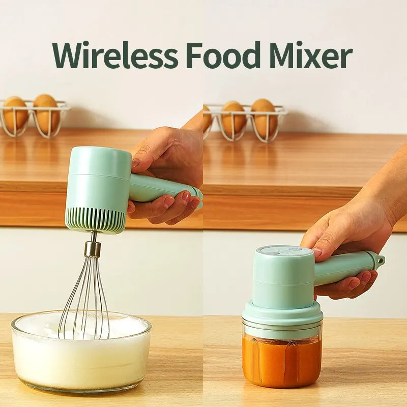 Frullatore Elettrico USB Ricaricabile Portatile Tensione 6V Potenza 18W Verde Pastello Elettrodomestici Casa Cucina Cibo - POWER SMARTECH