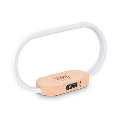 Caricatore Wireless Multifunzione Orologio Tavolo Lampada Scrivania LED