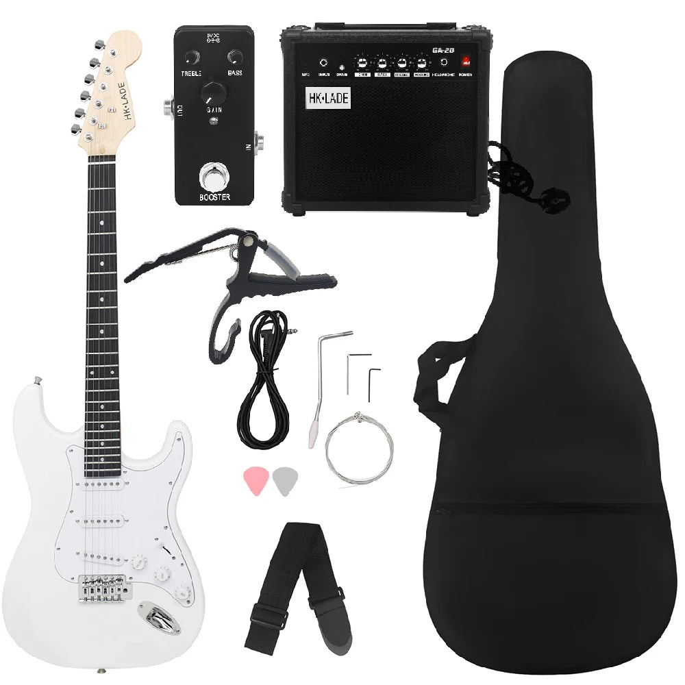 Chitarra Elettrica Set Accessori Inclusi Palissandro Legno Catalpa Acero Componenti Elettroniche Alta Qualità 36 Pollici - IN POWER SMARTECH