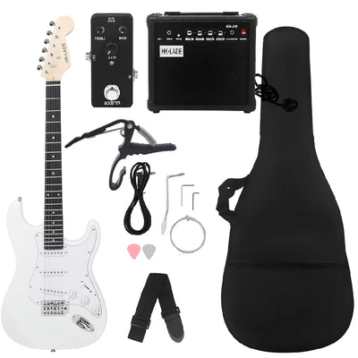Chitarra Elettrica Set Accessori Inclusi Palissandro Legno Catalpa Acero Componenti Elettroniche Alta Qualità 36 Pollici - IN POWER SMARTECH