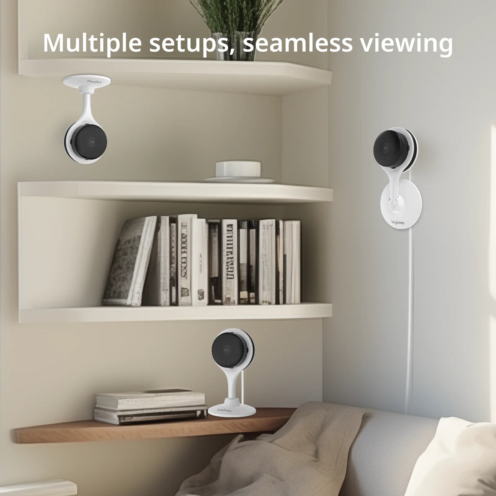 Videocamera Sorveglianza Piccole Dimensioni Interno Supporta Windows IOS 3 Megapixel Lente 4mm Connettività 5G Ricopre Spazio 130° - POWER SMARTECH