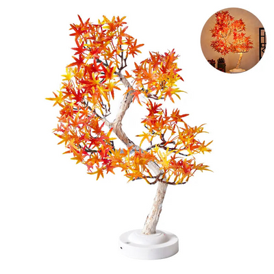 Lampada Modello Alberello Autunno Decorazione Tavolo Luce Bianca Calda  Decorazione Casa