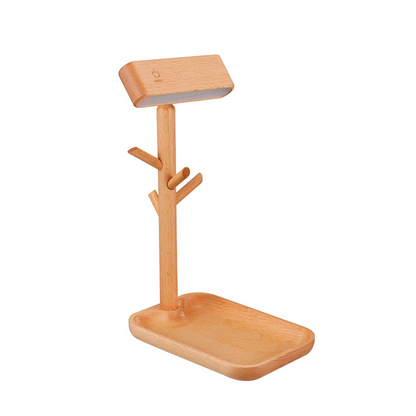 Lampada Da Tavolo Con Vassoio Porta Oggetti Materiale Legno Lampada Led Decorazione Casa