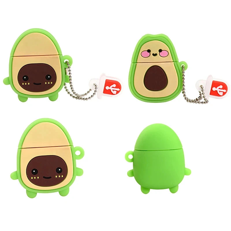 Chiavetta USB Velocità Lettura Scrittura Materiale Silicone Avocado Simpatico Diverse Capacità 4/8/16/32/64/128GB Pendrive - POWER SMARTECH