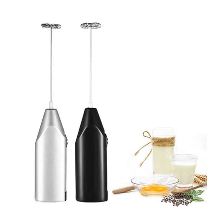 Mini Frullatore Elettrico Batterie AA Acciaio Inossidabile ABS 10cm Bianco Nero Elettrodomestici Casa Cucina Cibo - POWER SMARTECH